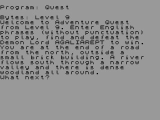 Adventure Quest screenshot 2 for ZX Spectrum